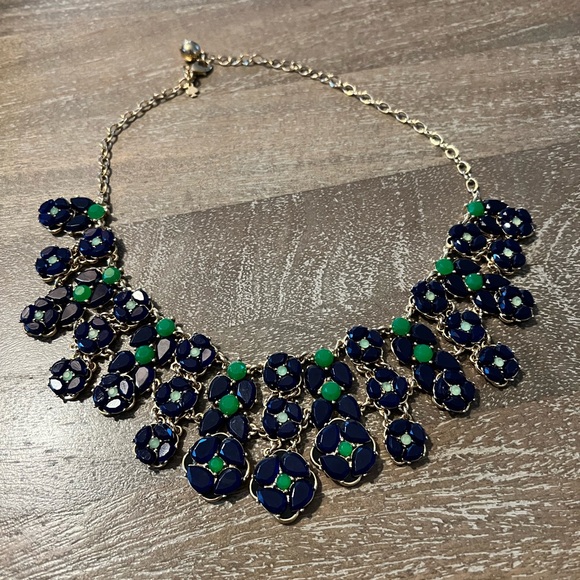 KATE SPADE Izu Blue Petals Statement Necklace EUC - Picture 8 of 10